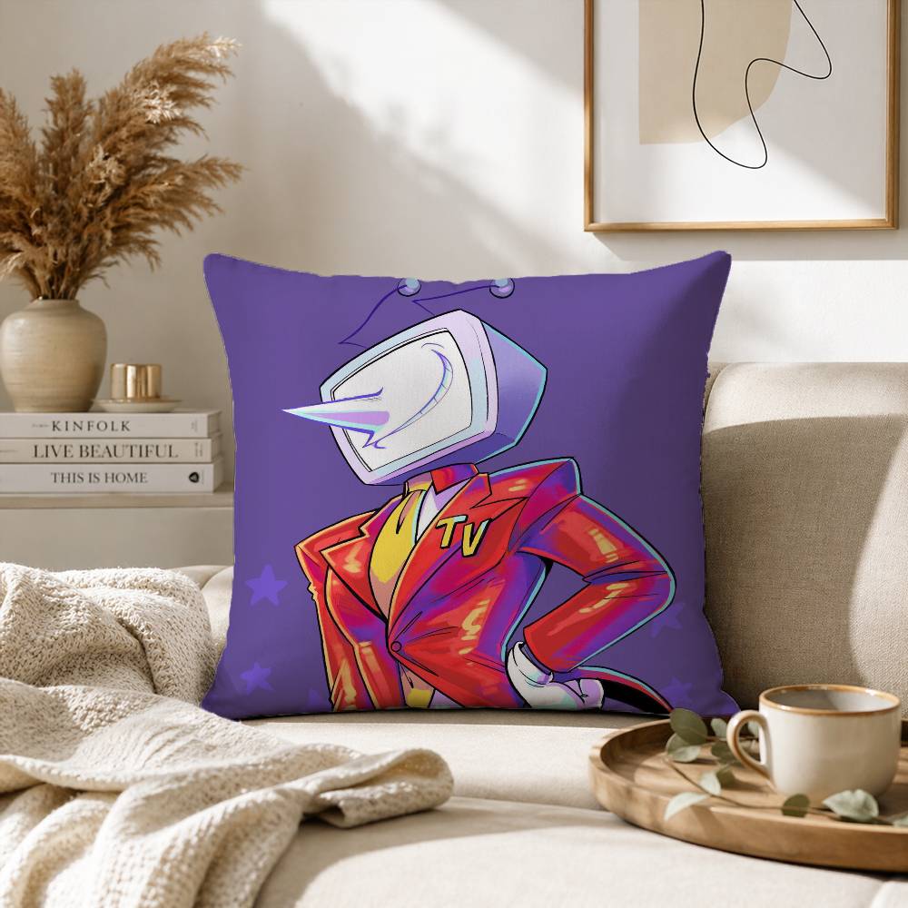 Cartoon Game Deltarune Tenna Pillow Case for Sofa Living Room Home office Decor Protective Cover