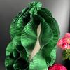Metallisch Glänzender Große Welle Spitze Stoff 15cm Breit 1 Yard Falten Netz Organza DIY Styling Nähen Rüsche Kleid Zubehör