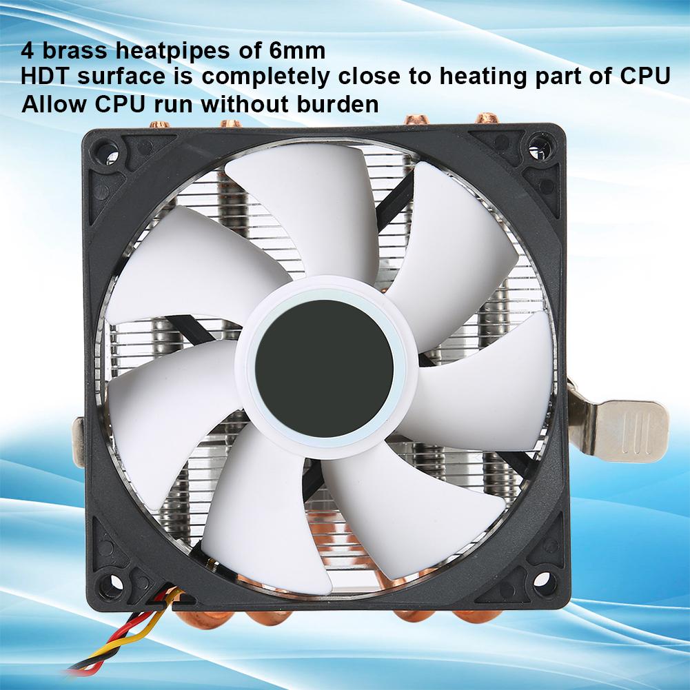 CPU Cooler   Down-Shot 4 Brass Heatpipe General Computer Fan (3pin without light)(Green )