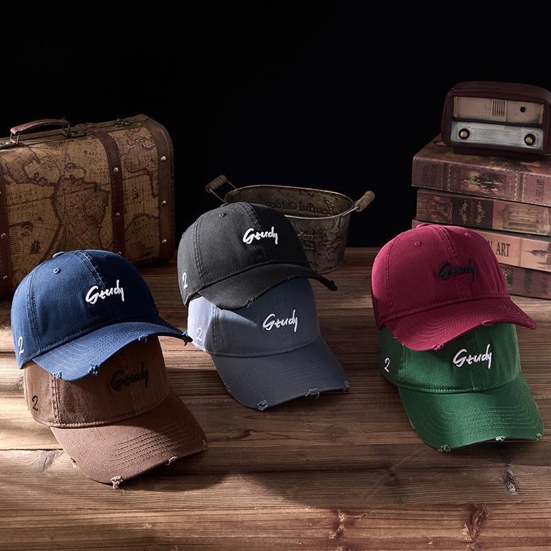 Новая бейсбольная кепка с вымытыми буквами и отверстиями — фото 3