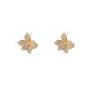 Luxury Micro-Inlaid Zirconia Lily Flower Stud Earrings for Women