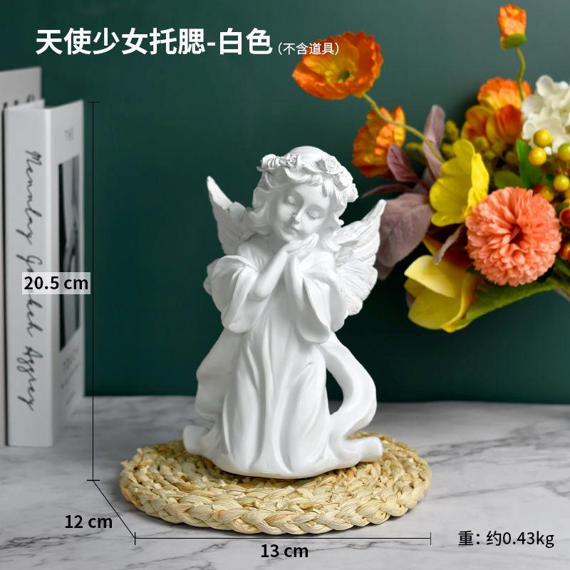 European Classic Praying Angel Resin Crafts Ornament Little Girl Statue Home Desktop Decoration
