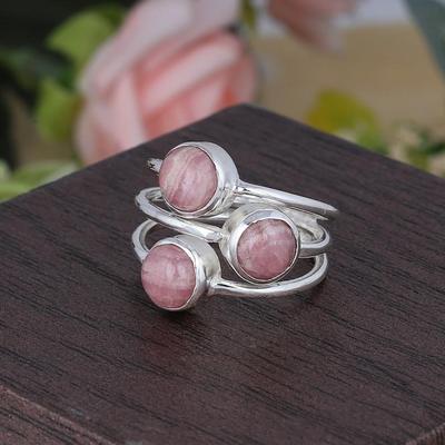 Rhodochrosite Gemstone Ring, Handmade Ring, Designer Ring, Statement Ring, Silver Charm Jewelry, Rings For Women, 925 Sterling Silver