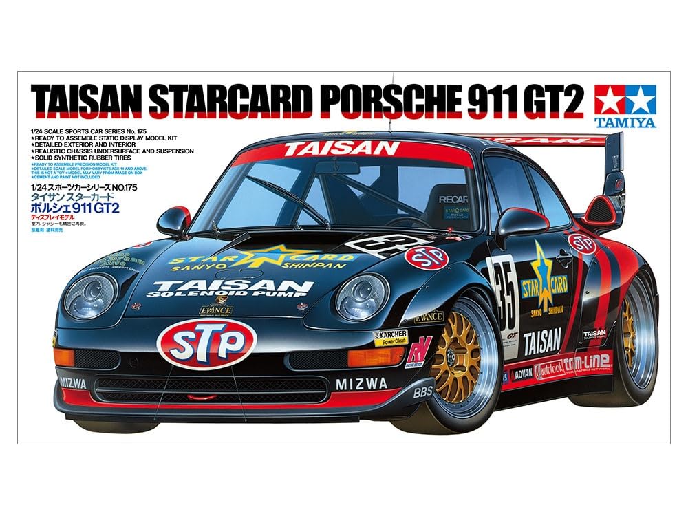 Tamiya Sports Car Series 175 Taisan Starcard Porsche 911 GT2 Plastic Model Kit 24175 1/24 No.