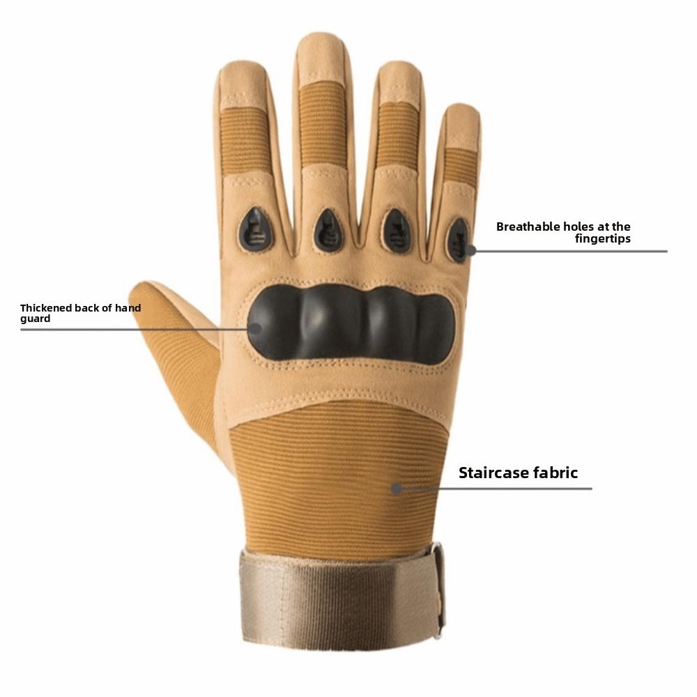 Shock-absorbing Racing Finger Mittens Wear-Resistant Men Full Finger Gloves Men Male