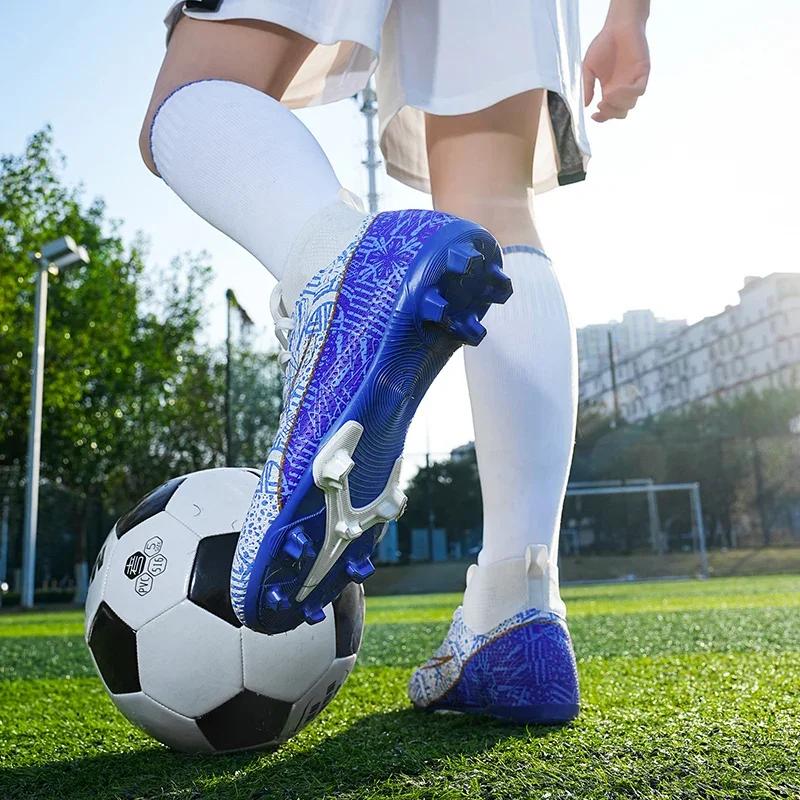 Men Football Boots Society Ultralight Professional TF/FG Training Soccer Shoes Long Spikes Sneakers Top Quality Football Shoes