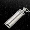 Silver Waterproof Pill Container Stainless Steel Portable Pill Box  Travel