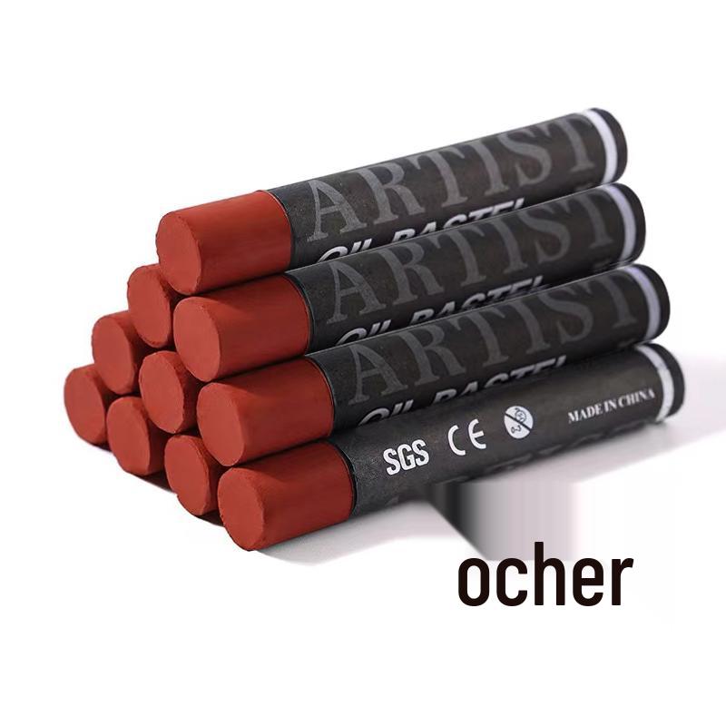 Supermjuk enfärgad oljepastellpinne - Vit, Svart eller Grå