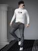 European Men's High-Neck Knitted Sweater Autumn and Winter Base Layer 2025 New Trendy Printed Rhinestone Sweater