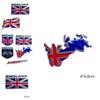 Gebürstetes Aluminium Britische Flagge Aufkleber Für Auto Motorrad Mehr