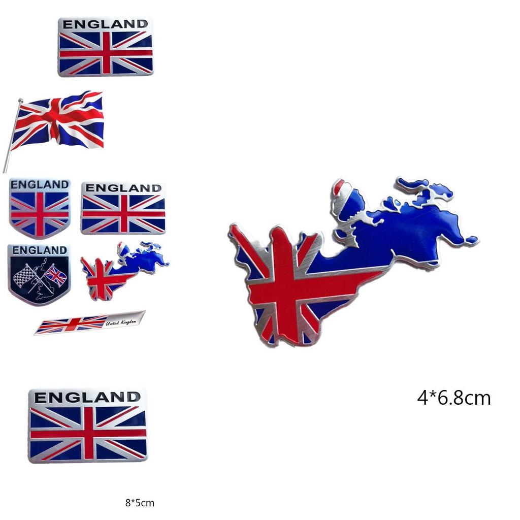 Gebürstetes Aluminium Britische Flagge Aufkleber Für Auto Motorrad Mehr