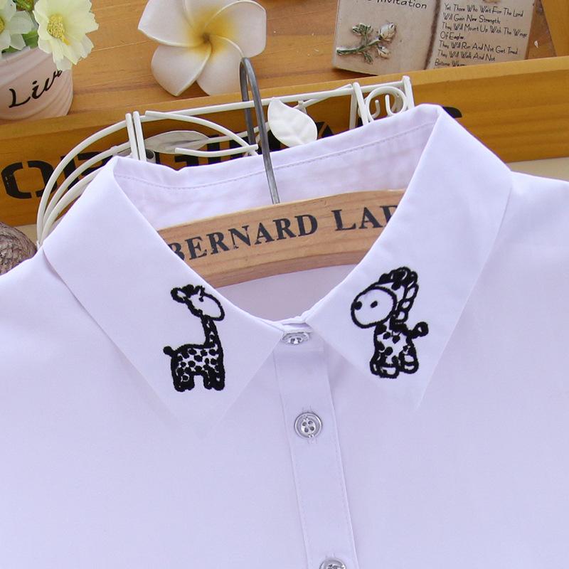 Fake Collar Women'S Fake Collar Versatile Embroidered Shirt Decorative Collar Shirt Fashionable And Comfortable Fake Collar B104