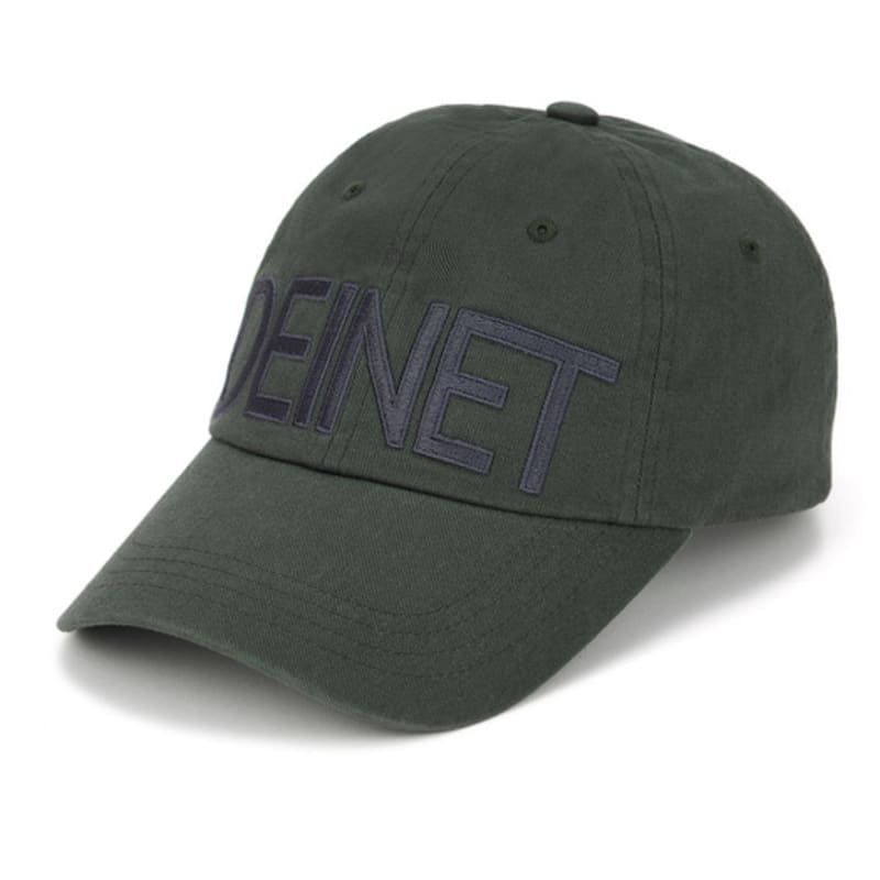 DEINET DEINET BIG LOGO CAP IN CHARCOAL