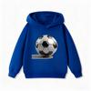 New Soccer Print Children's Hoodie, Boys and Girls' Clothing Autumn and Winter Warm and Fashionable Children's Hooded Sweatshirt