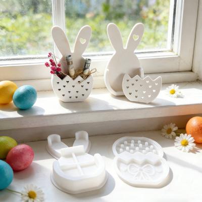 Osterhasenform Flexible Silikonform Schokolade Fondant Candy Melts Eiswürfel Leicht zu reinigen Spülmaschinenfest 3D Osterdekoration Form