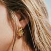 Must Enter Unique Personality Irregular Copper Plated 18K Real Gold Earrings S925 Silver Needle Stud Earrings Niche Earrings Women