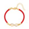 Romantic Infinite Love 8 Infinity Charm Bracelets for Women Exquisite Crystal Zircon Lucky Red Rope Handmade Bracelets Jewelry