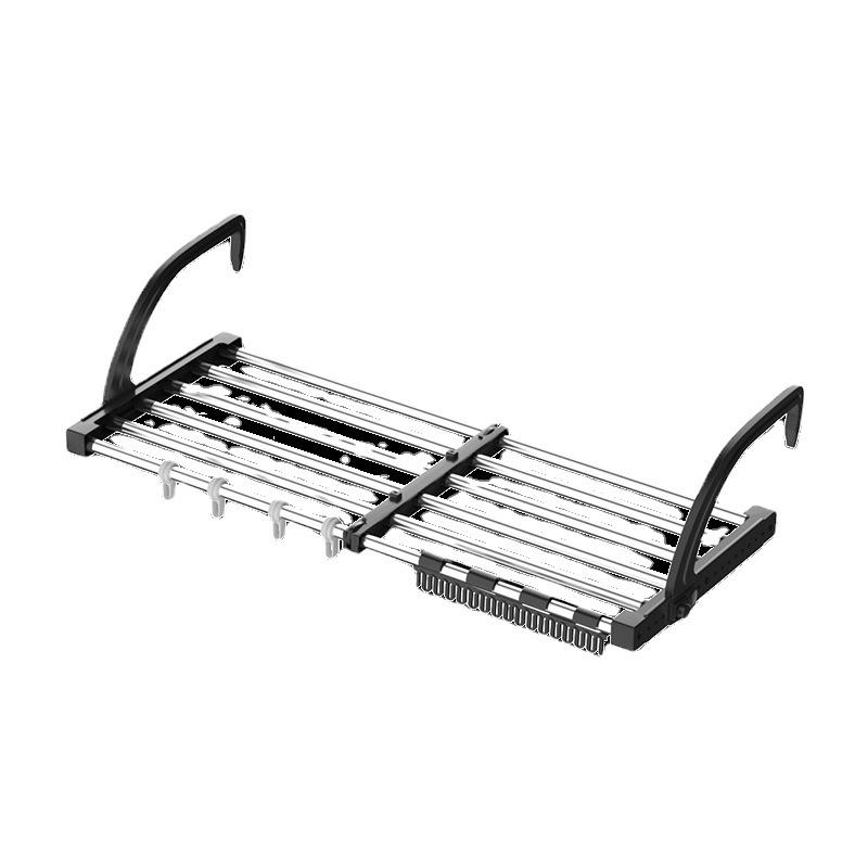 Multifunctional Extendable Clothes Drying Hanger Window Hanging Organizer Storage Rack Balcony For Airing  Towel Clothes Shoe