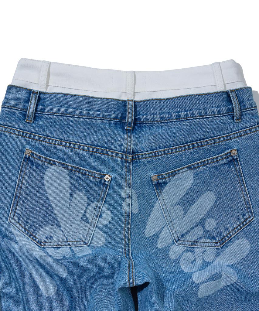 YOUHEE Layered Bermuda Pants_Blue