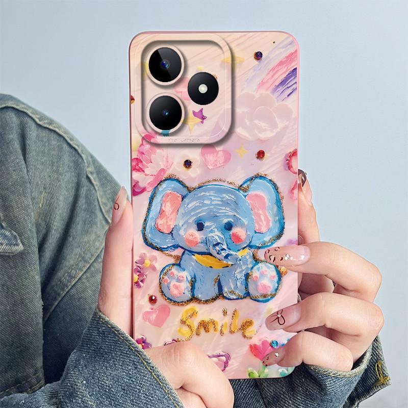 For Realme C51 RMX3830 C53 Note 50 RMX3834 Phone Case Funda Soft Silicone Sweet Painted Lovely Printed Protective Cover Coque