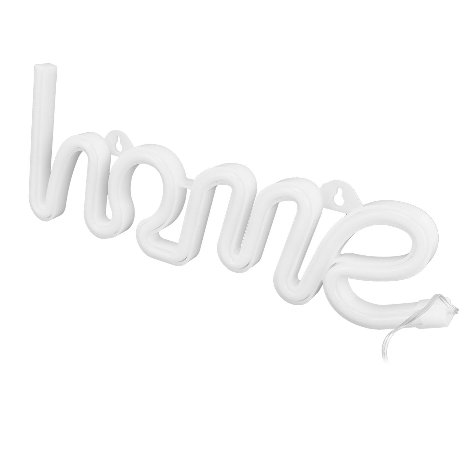 

HOME Neon Sign Light USB Battery Powered Wall Hanging Lamp for Festive Decoration Pink