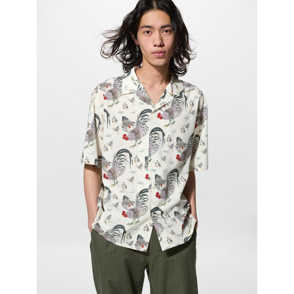 Uniqlo Open Collar Shirt  Ito Jakuchu