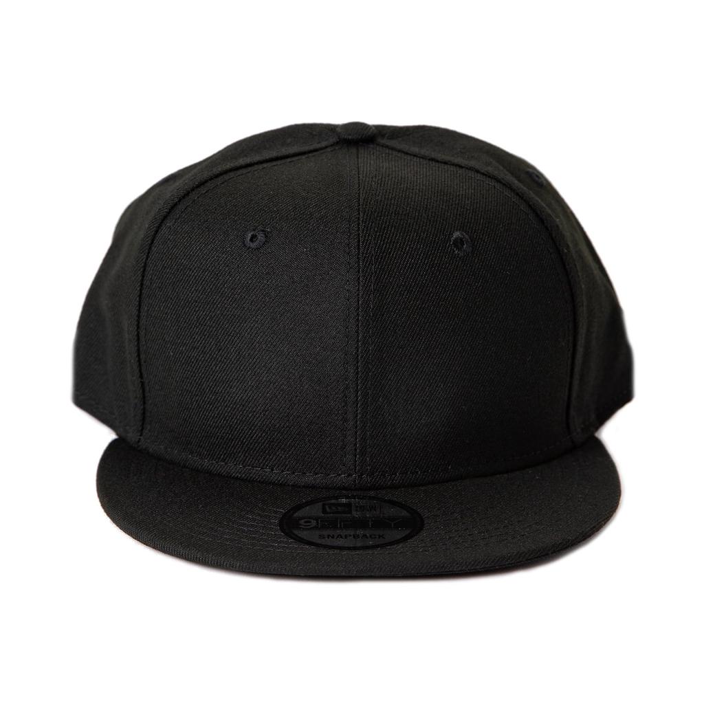 New Era 9FIFTY Standard Fit Flat Bill Snapback Black Cap,