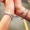 2pcs Elegant Stainless Steel Love Heart Couple Bracelets Magnetic Versatile Design for Daily Wear Special  Valentine's Day Gift