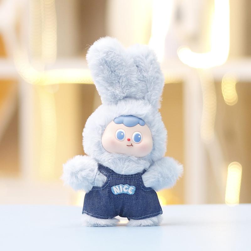 Countryside Style Shoulder Strap Skirt Plush Rabbit Vinyl Doll Pendant Kid Toy For Girls Birthday Gift