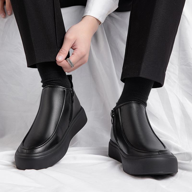 Mode Neue Minimalistische Designer Herren Slipper Lässige Business Schuhe Atmungsaktive Leder Fahrschuhe Herren Freizeit Büro Slipper