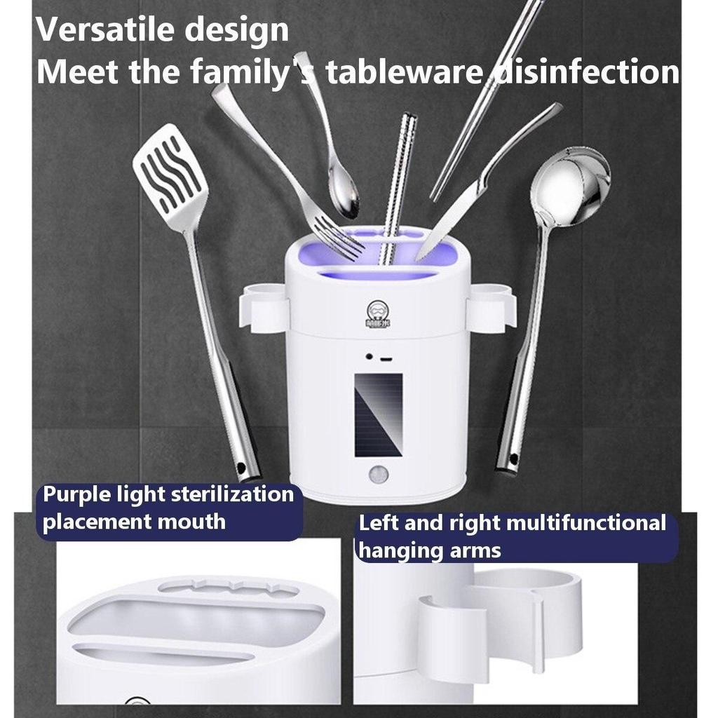 Intelligenter Sterilisations-Besteckständer Messer Löffel Gabel Desinfektions-Röhrenhalter UV-Sterilisation Küchenbesteck-Aufbewahrungsbox