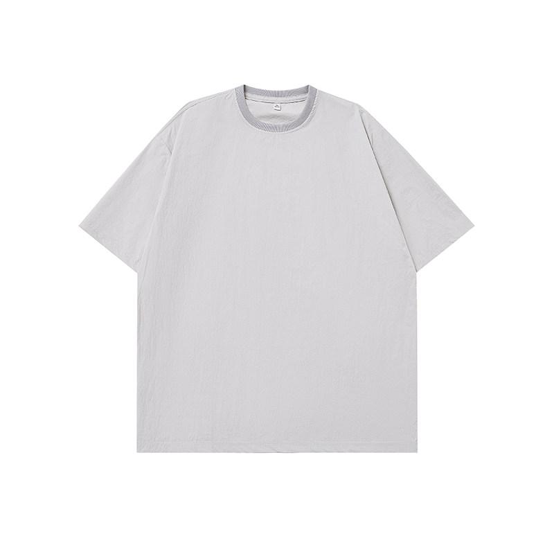 Men's Summer Round Neck Short Sleeve T-Shirt Fashion Trend Casual Loose Tops Soft Breathable Basic Tee for Daily Streetwear