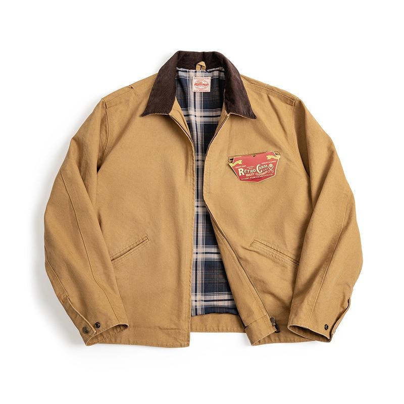 Autumn New Men's American Style Retro Jacket Canvas Laps Coat