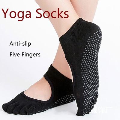 Women Yoga Socks Anti-slip Five Fingers Backless Silicone Non-slip 5 Toe Socks Ballet Gym Fitness Sp