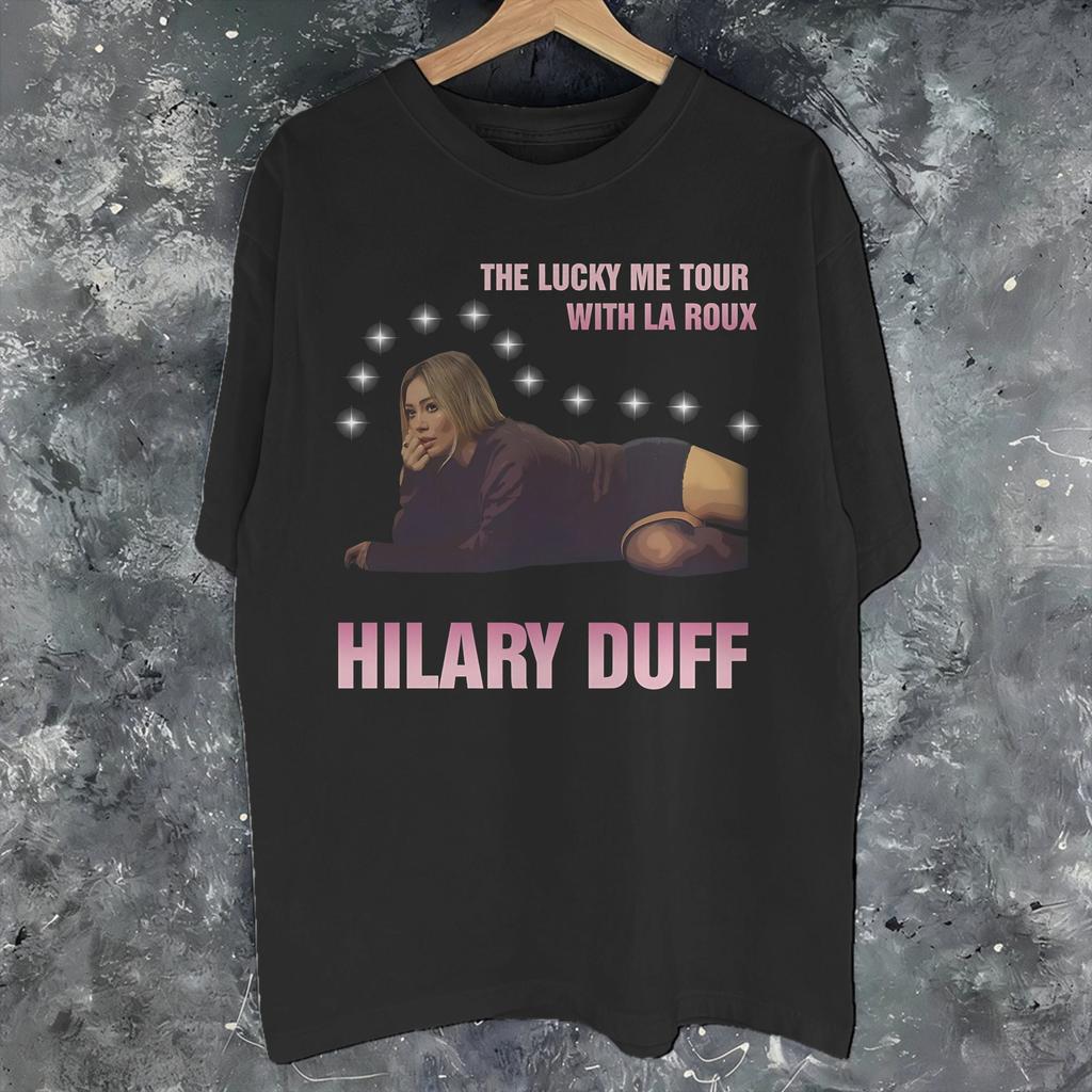 Hilary Duff The Lucky Me Tour 2026 Tee Shirt For Unisex Unisex Gift Idea T Shirts Cotton Clothing