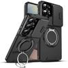 Magnetic Metal Ring Stand Armor Case For Samsung Galaxy S26 Ultra S26+ Edge Slide Camera Protection TPU Frame Plastic Back Cover