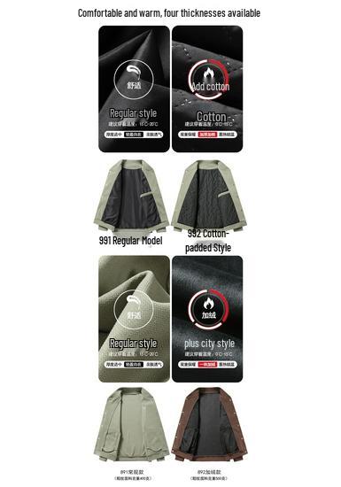 Men's Trendy Corduroy Baseball Jacket - Versatile Korean Style for Spring & Autumn, Plus Size, Thickened for Winter