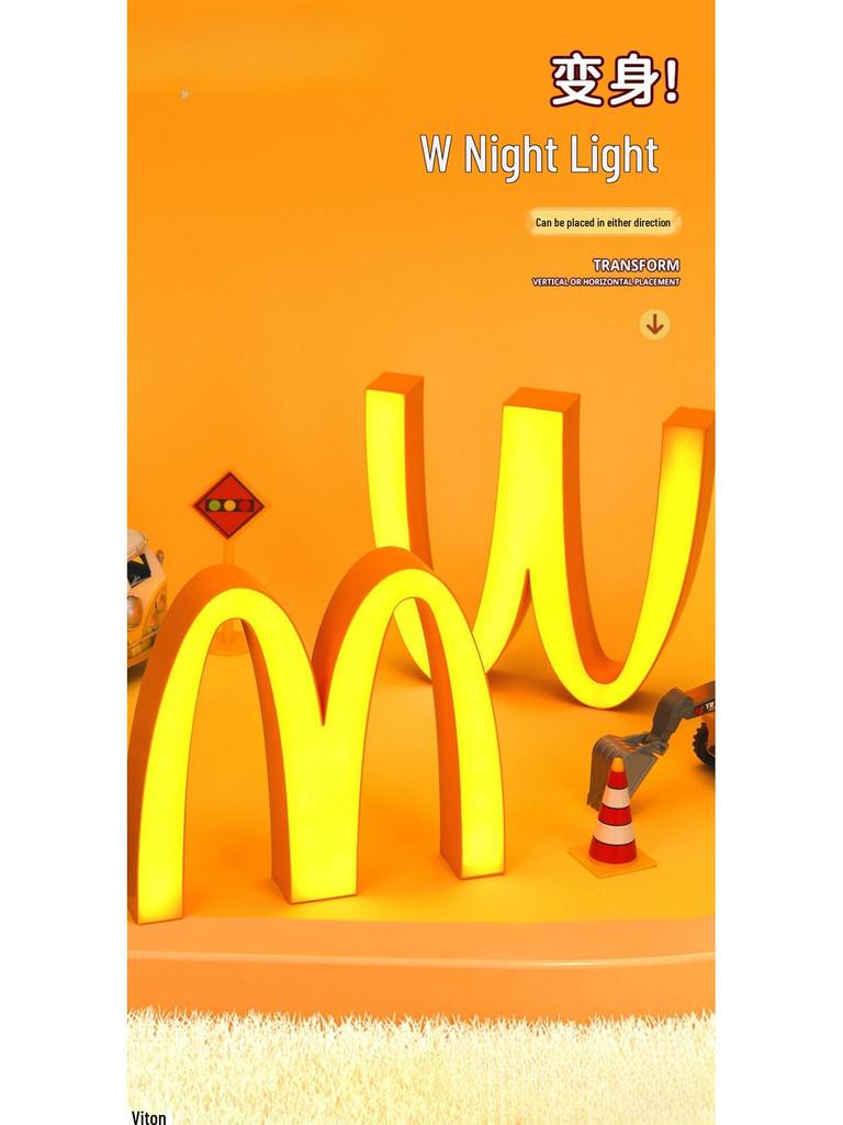 McDonald's ytterdörr & kylskåpsmagnet Ljus - Nattlampa Dekoration, Fri frakt