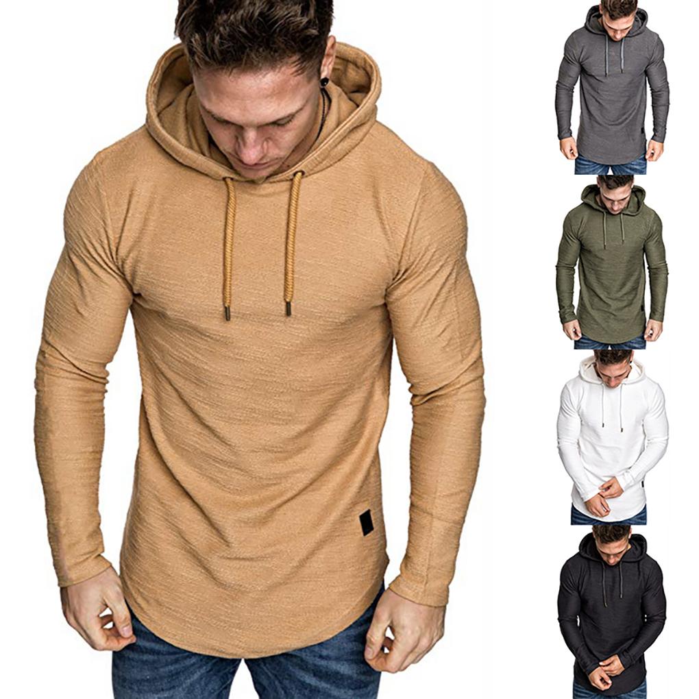 Men Hoodie Cotton Sweat Absorbing Hooded Sweatshirt Long Hooded Sweatshirt Long Sleeve Sweater Hoodie 