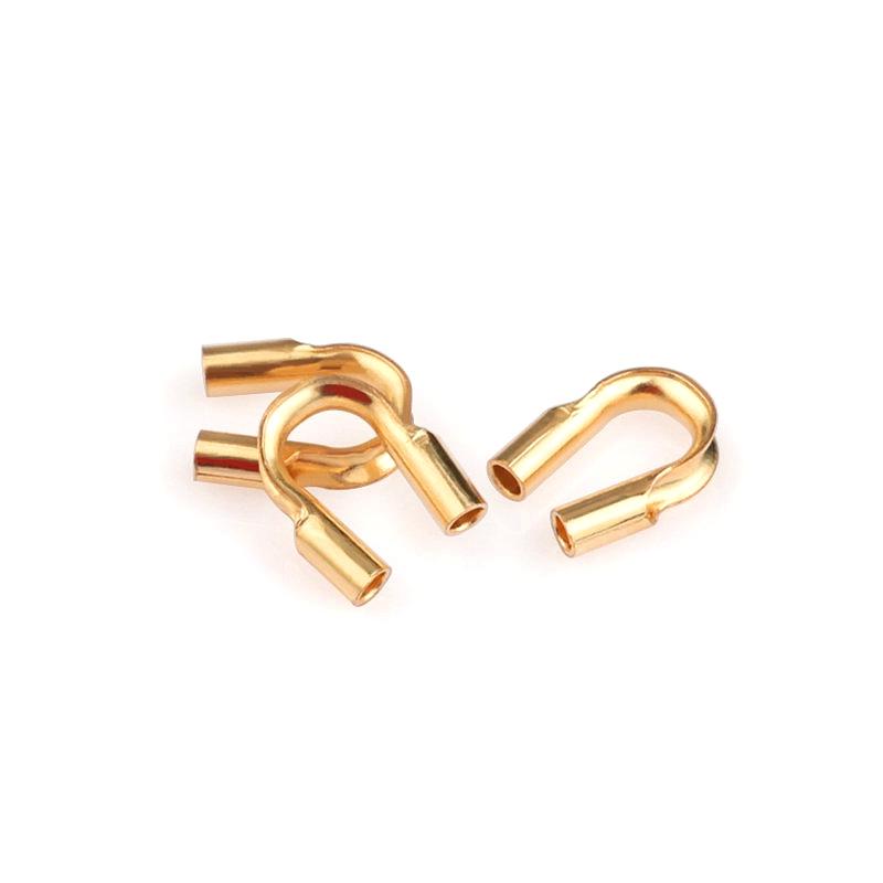2019 new A pair 5mm 14k gold filled Cord Clasps for Bracelet 14k gold filled End Clasps Necklace Connectors for Jewelry Making M-a pair