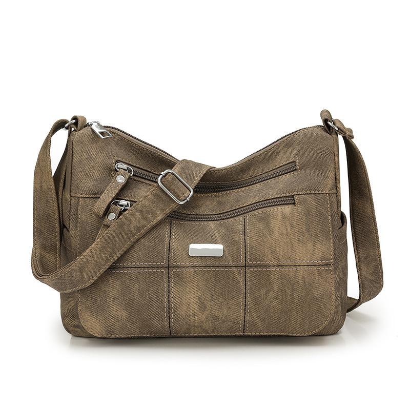 Mittelalterliche Muttertasche Damen Große Kapazität Schultertasche PU Umhängetasche