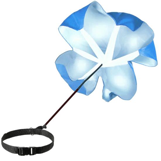 Widerstandsfallschirm, verstellbarer Bund, verschleißfest, gute Zähigkeit, wiederverwendbar, tragbar, Laufgeschwindigkeitstraining, Beschleunigungstraining, Fitness