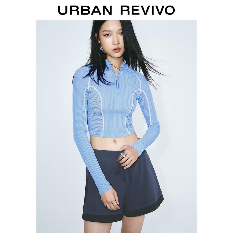 

UR Women s Raglan Sleeve Zipper Stand-Up Collar Knit Top XL