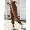 High-Waisted Tapered Stretch Jeans with Slanted Pockets