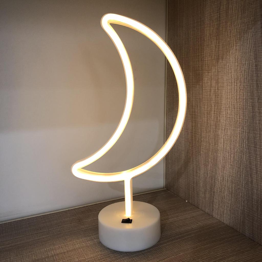 Heart-Shaped LED Neon Desk Lamp for Romantic Bedroom Decor