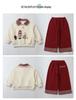 Girls' Cartoon Two-Piece Sweatshirt Set - 2025 Spring/Autumn Fashion, Fake Layered Style Casual Outfit