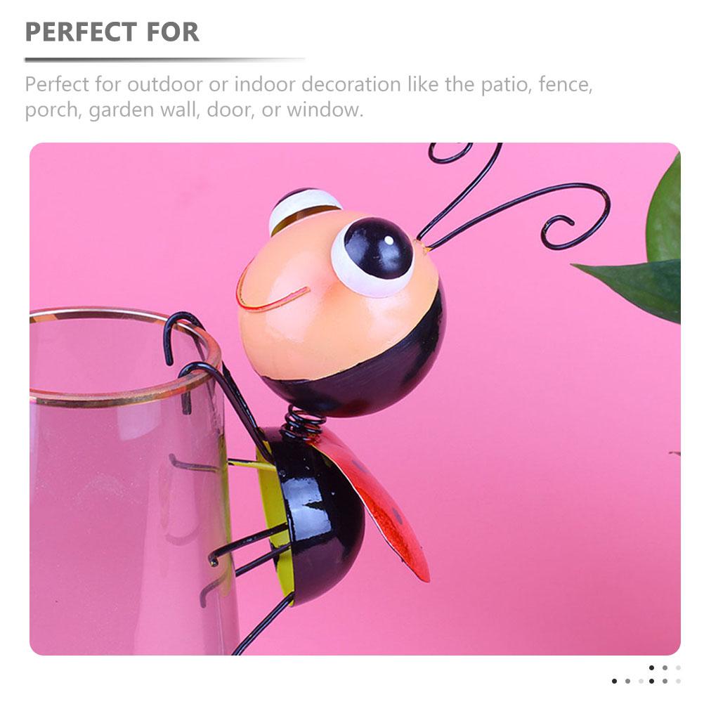 Garden Beetle Fence Decor Wall Decorations Outdoor Iron Hanging Ornament Metal Crafts