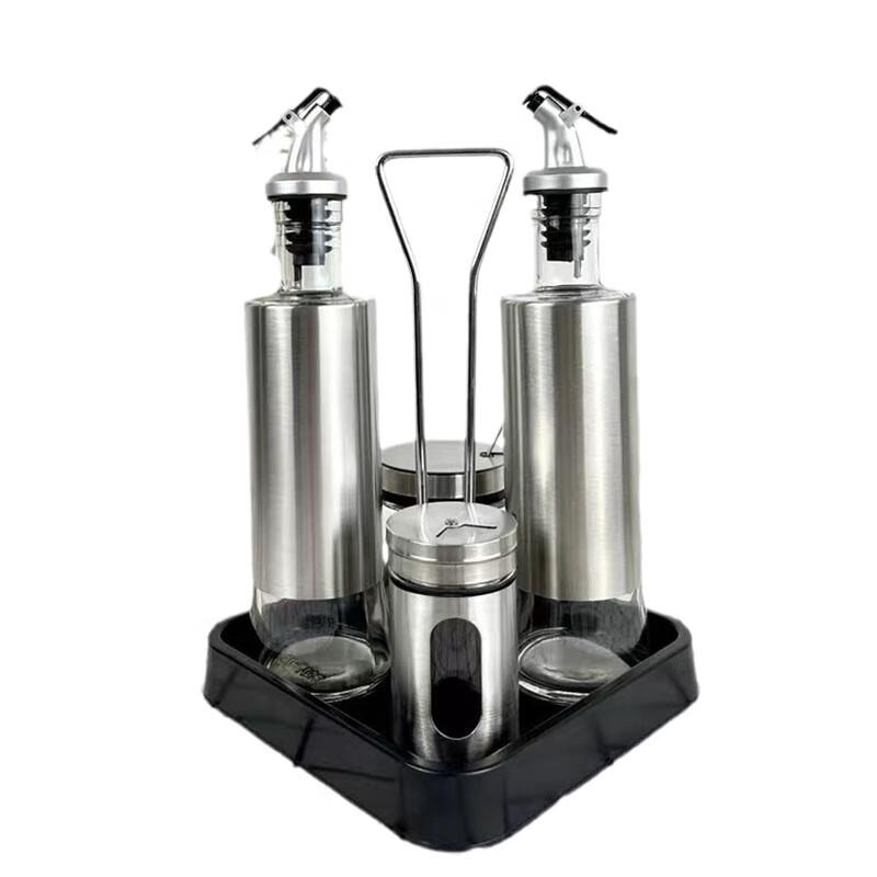 Fennec Fox Glass Kitchen Condiment Dispenser Set