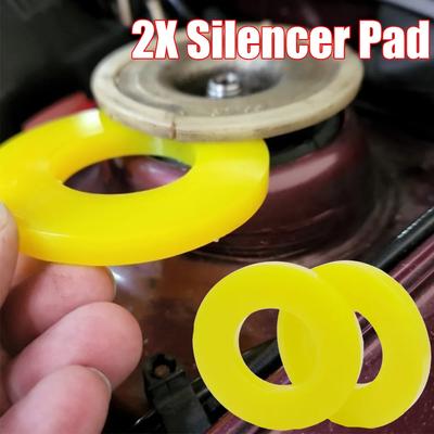 NEW Universal 2X Silencer Pad Rubber Bushing Dampers Front Strut Tower Mount Suspension Shock-Absorbing Bearing Washer Over Bump