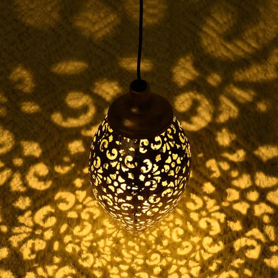 Außenlaterne Ausgeschnittenes Eisenkunstlicht-Steuerungs-Wassertropfenform Solarbetrieben Gartenprojektion